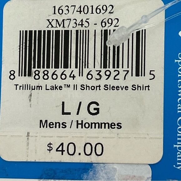 NWT Columbia Red Grey White Checker short Sleeve Shirt Men’s L - Picture 10 of 10